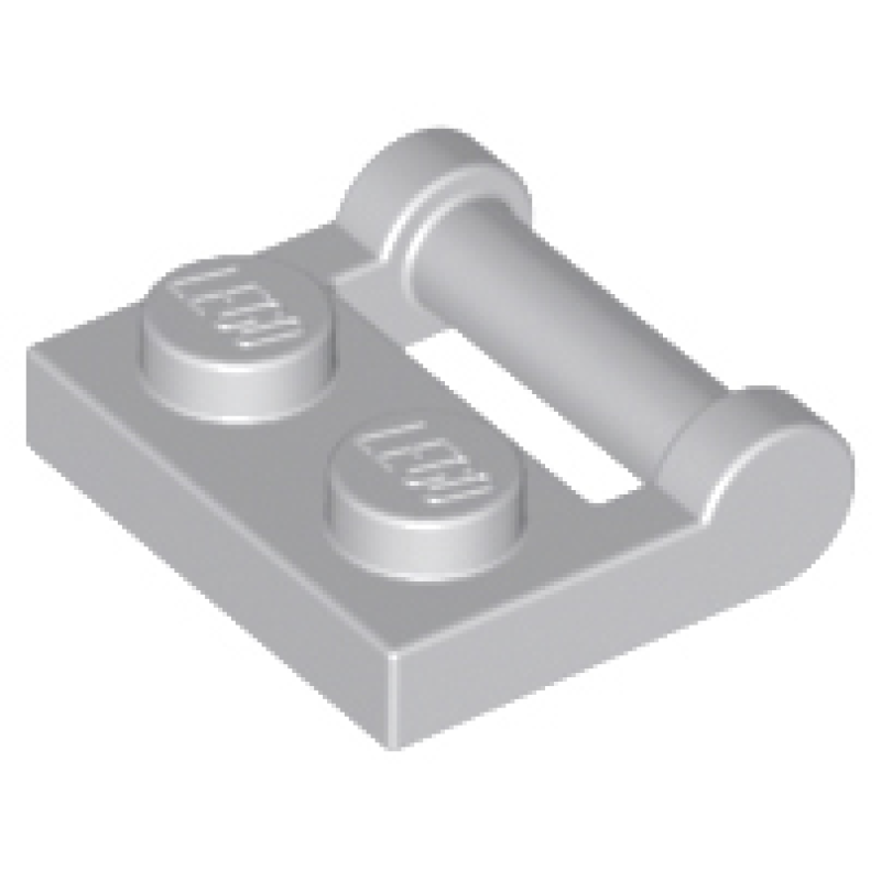 Plaat, Aangepast 1x2 met handvat aan zijkant Light Bluish Gray